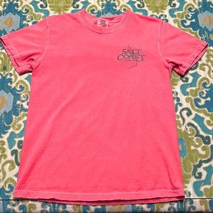 pastel red salt coast tee